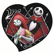 Nightmare Before Christmas Jack & Sally in Heart Magnet